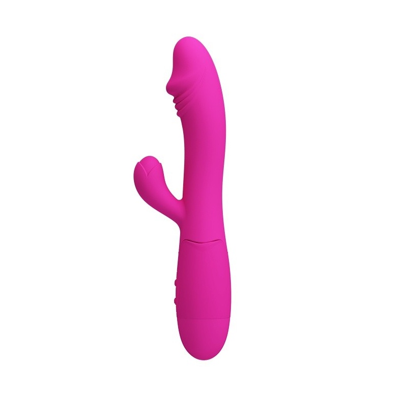 Wibrator Snappy z podwójnym silnikiem i stymulatorem łechtaczki ok. 20 cm - 3