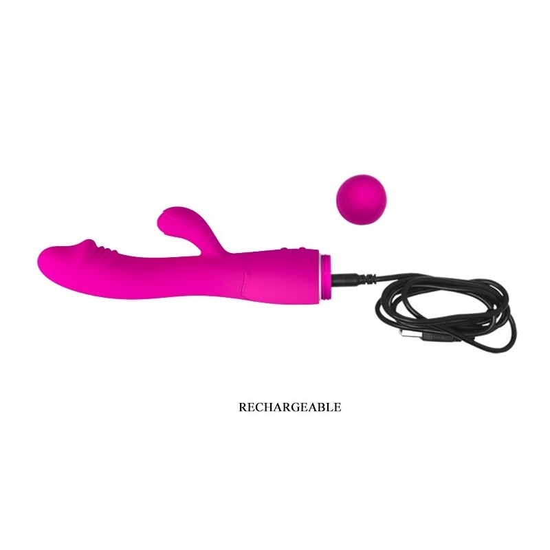 Wibrator Snappy z podwójnym silnikiem i stymulatorem łechtaczki ok. 20 cm - 8