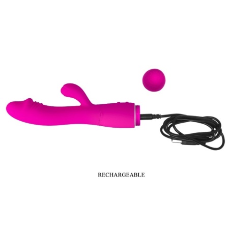 Wibrator Snappy z podwójnym silnikiem i stymulatorem łechtaczki ok. 20 cm - 8
