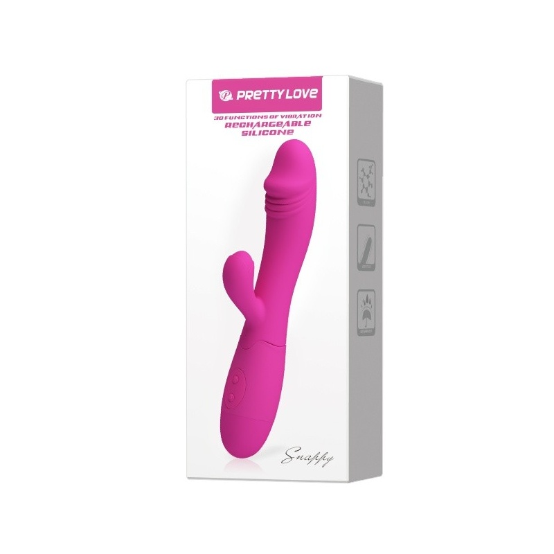 Wibrator Snappy z podwójnym silnikiem i stymulatorem łechtaczki ok. 20 cm - 10
