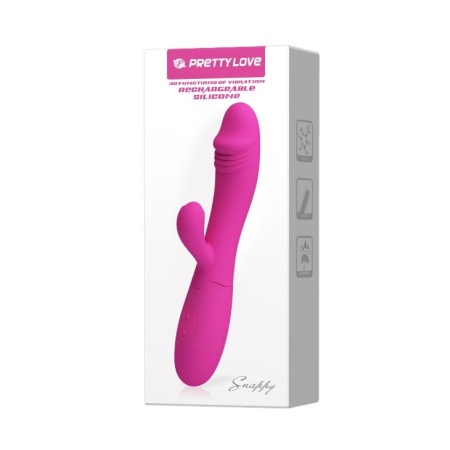 Wibrator Snappy z podwójnym silnikiem i stymulatorem łechtaczki ok. 20 cm - 10