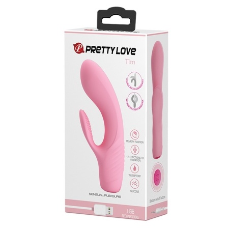 Wibrator królik TIM – 12 funkcji wibracji, długość 15,5 cm - 12