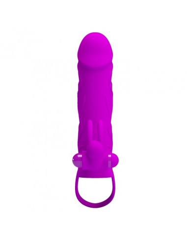 Wibrująca Nakładka Na Penisa Ball Strap Purple - Przedłużki i nakładki na penisa - 5