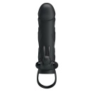 Wibrująca nakładka na penisa Penis Sleeve With Ball Strap 14 cm - 3