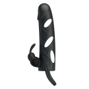 Wibrująca nakładka na penisa Penis Sleeve With Ball Strap 14 cm - 4
