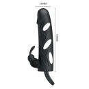 Wibrująca nakładka na penisa Penis Sleeve With Ball Strap 14 cm - 6