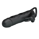 Wibrująca nakładka na penisa Penis Sleeve With Ball Strap 14 cm - 8