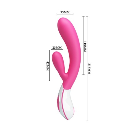 Wibrator URIAH z podwójną stymulacją – 21,5 cm - 6