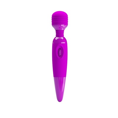 Wibrator masażer Power Wand Purple - bezstopniowa regulacja drgań, kulista główka 4,5 cm, długość całkowita 25 cm - 1