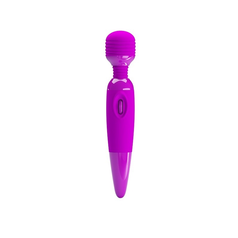 Wibrator masażer Power Wand Purple - bezstopniowa regulacja drgań, kulista główka 4,5 cm, długość całkowita 25 cm - 1