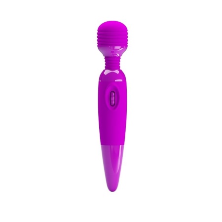 Wibrator masażer Power Wand Purple - bezstopniowa regulacja drgań, kulista główka 4,5 cm, długość całkowita 25 cm - 1