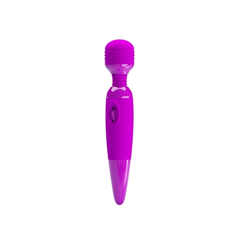 Wibrator masażer Power Wand Purple - bezstopniowa regulacja drgań, kulista główka 4,5 cm, długość całkowita 25 cm - 3