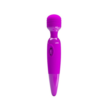 Wibrator masażer Power Wand Purple - bezstopniowa regulacja drgań, kulista główka 4,5 cm, długość całkowita 25 cm - 3