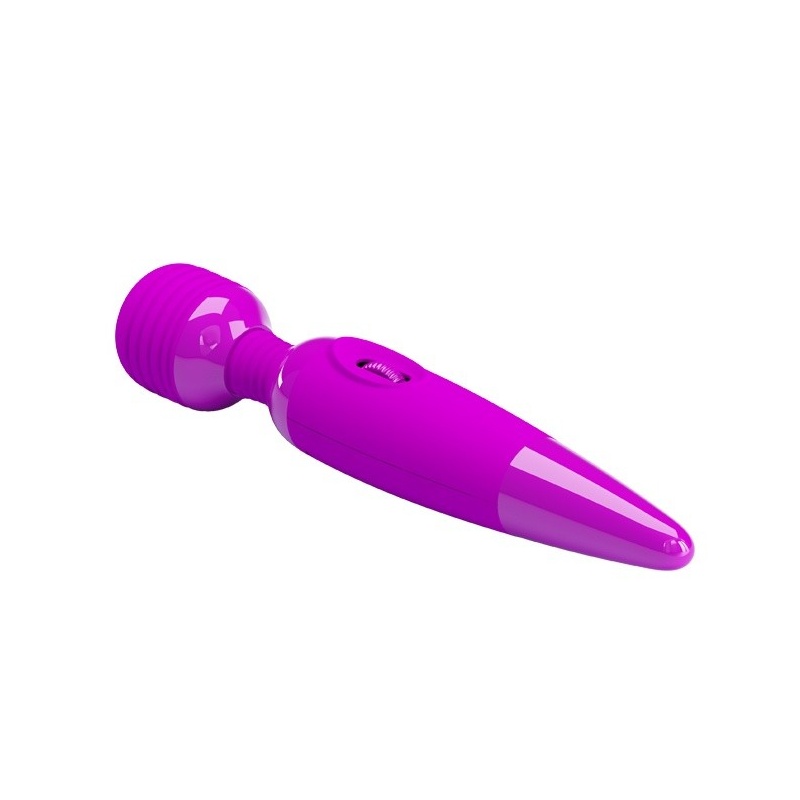 Wibrator masażer Power Wand Purple - bezstopniowa regulacja drgań, kulista główka 4,5 cm, długość całkowita 25 cm - 4