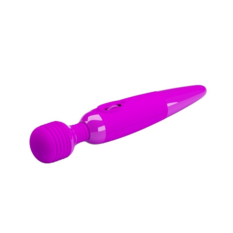 Wibrator masażer Power Wand Purple - bezstopniowa regulacja drgań, kulista główka 4,5 cm, długość całkowita 25 cm - 5