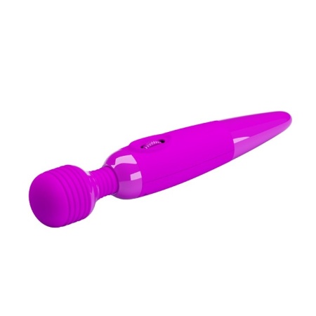Wibrator masażer Power Wand Purple - bezstopniowa regulacja drgań, kulista główka 4,5 cm, długość całkowita 25 cm - 5