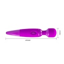 Wibrator masażer Power Wand Purple - bezstopniowa regulacja drgań, kulista główka 4,5 cm, długość całkowita 25 cm - 8