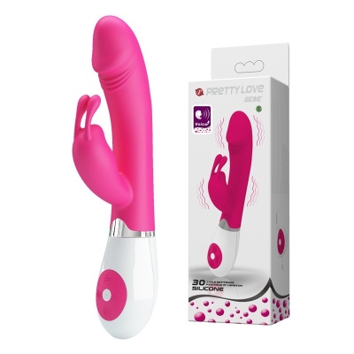 Wibrator Gene z aktywatorem głosowym i stymulatorem łechtaczki, 20 cm - 1 2