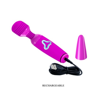 Wibrator różdżkowy USB Body Wand z elastyczną szyjką i 7 trybami wibracji, długość 25 cm - 7