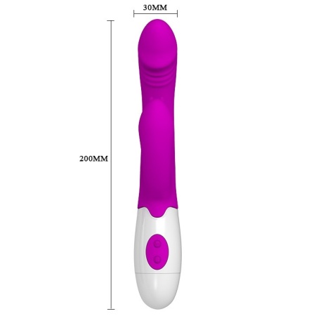 Wibrator Andre z podwójną stymulacją, 20 cm - 7