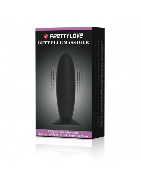 Korek analny wibrujący Pretty Love - Butt Plug Massager 12 Function - Kulki i korki analne wibrujące - 10
