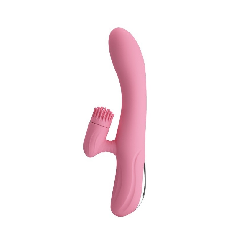 Wibrator ze stymulatorem łechtaczki Chris - 7 trybów wibracji, 4 tryby rotacji, 20,5 cm - 3