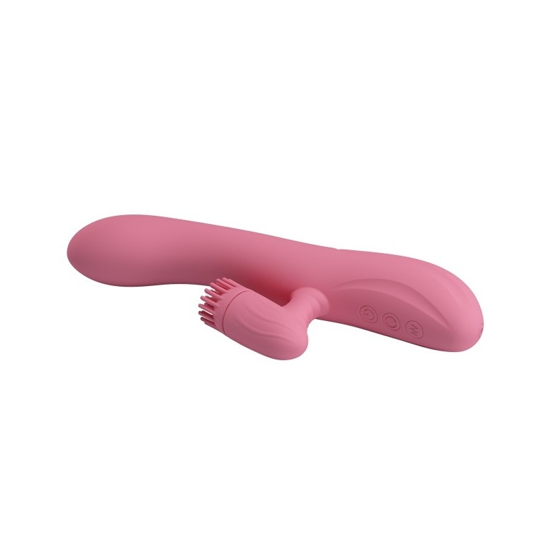 Wibrator ze stymulatorem łechtaczki Chris - 7 trybów wibracji, 4 tryby rotacji, 20,5 cm - 5