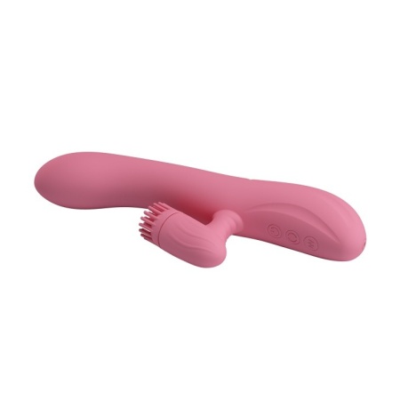 Wibrator ze stymulatorem łechtaczki Chris - 7 trybów wibracji, 4 tryby rotacji, 20,5 cm - 5