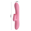 Wibrator ze stymulatorem łechtaczki Chris - 7 trybów wibracji, 4 tryby rotacji, 20,5 cm - 6