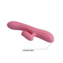 Wibrator ze stymulatorem łechtaczki Chris - 7 trybów wibracji, 4 tryby rotacji, 20,5 cm - 8