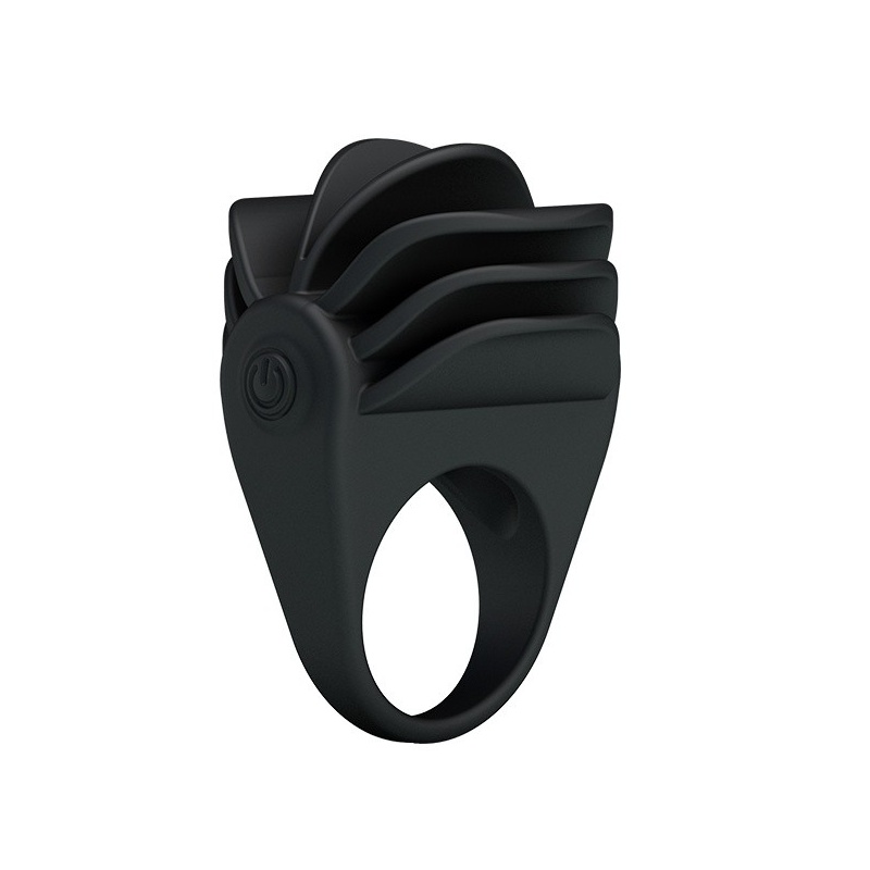 Pierścień na penisa CHESTER vibration z wibrującymi wypustkami, silikonowy, średnica 3 cm - 1