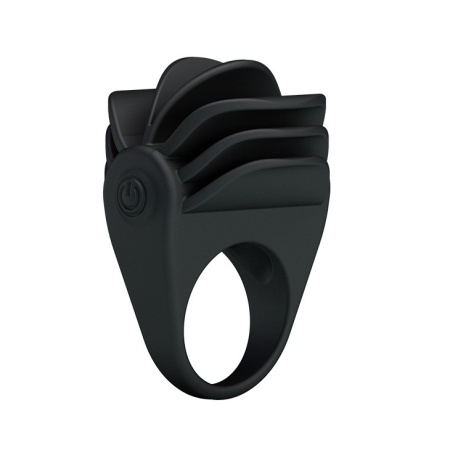 Pierścień na penisa CHESTER vibration z wibrującymi wypustkami, silikonowy, średnica 3 cm - 1