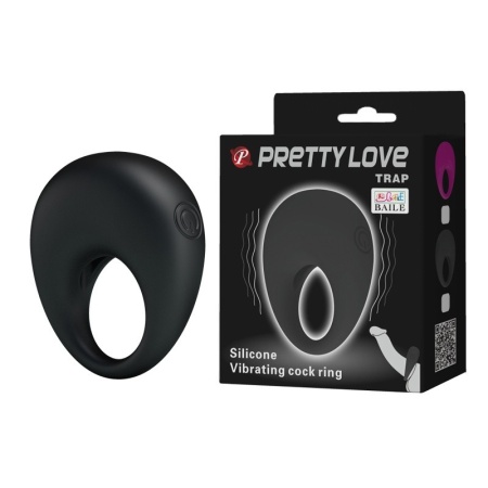 Pierścień na penisa TRAP vibration z wibracjami i wypustką 5,6 cm - 2
