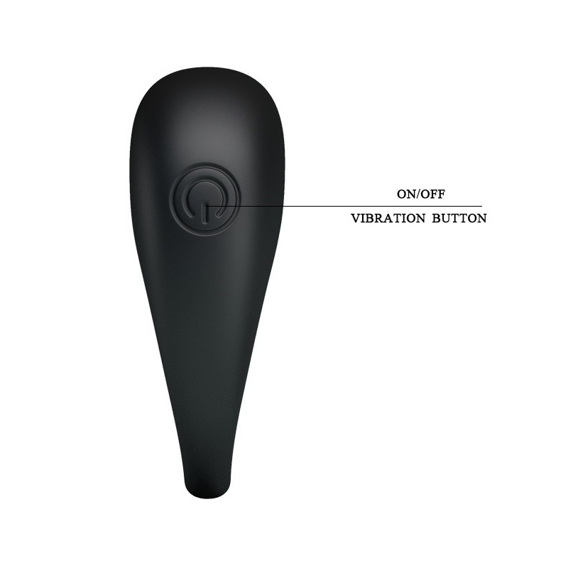 Pierścień na penisa TRAP vibration z wibracjami i wypustką 5,6 cm - 9