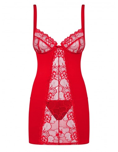 Bielizna Nocna Heartina Koszulka I Stringi Czerwona Xxl - Koszule nocne - 3