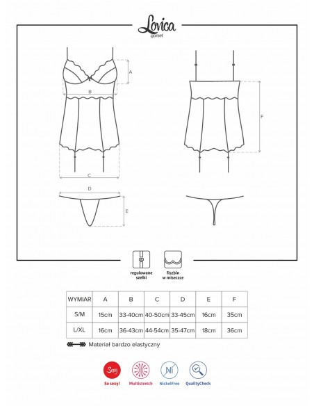 Zestaw  Lovica Gorset I Stringi Xxl - Komplety bielizny erotycznej - 5