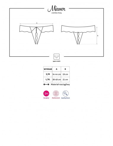 Miamor Stringi Otwarte Czarne Xxl - Stringi - 5