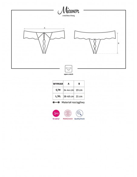 Miamor Stringi Otwarte Czarne Xxl - Stringi - 5