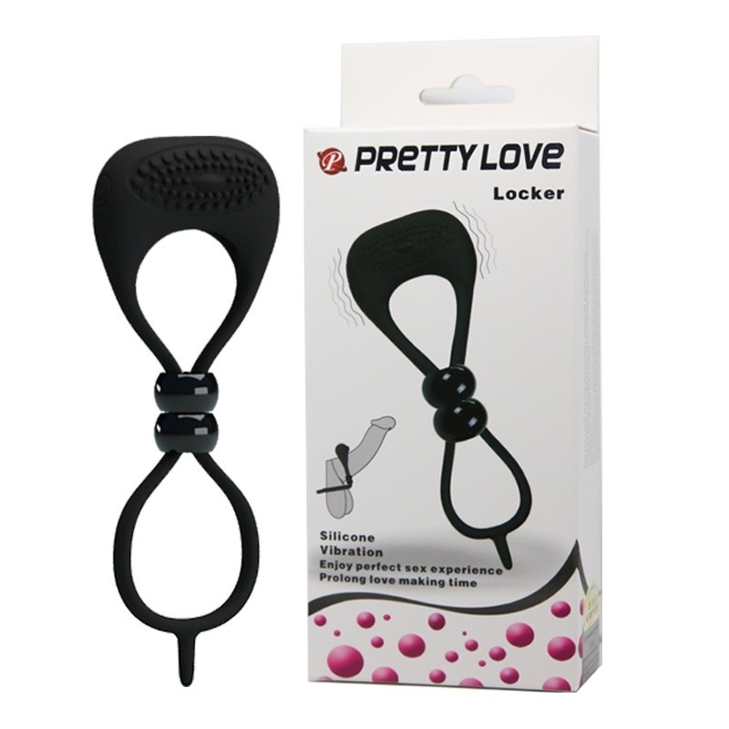 Wibracyjny pierścień Locker na penisa i mosznę 7 cm - 9