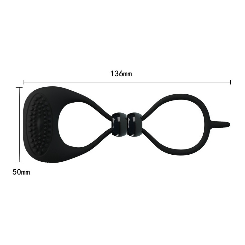 Wibracyjny pierścień Locker na penisa i mosznę 7 cm - 7
