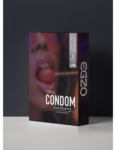 Prezerwatywy Smakowe Egzo Oral Condom Blackberry 3 szt. - Prezerwatywy smakowe - 1