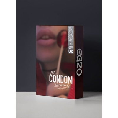Prezerwatywy Oral Condom Strawberry 3 sztuki - 1