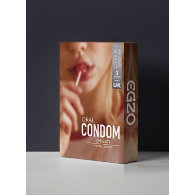 Prezerwatywy oralne Peach o smaku brzoskwiniowym, 3 sztuki - 1