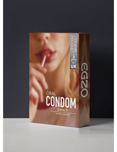Prezerwatywy Smakowe Egzo Oral Condom Peach 3 szt. - Prezerwatywy smakowe - 1