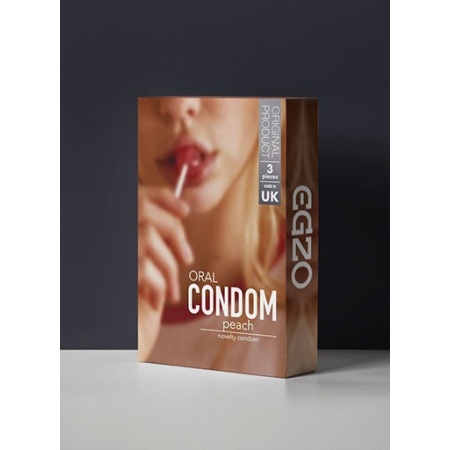 Prezerwatywy oralne Peach o smaku brzoskwiniowym, 3 sztuki - 1
