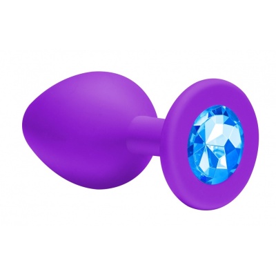 Korek analny Butt Plug Emotions Cutie Small PURPLE light Blue crystal - kombinacja - 1