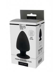 Korek analny Dream Toys Premium Silicone Plug M Black - Korki analne silikonowe - 1 2