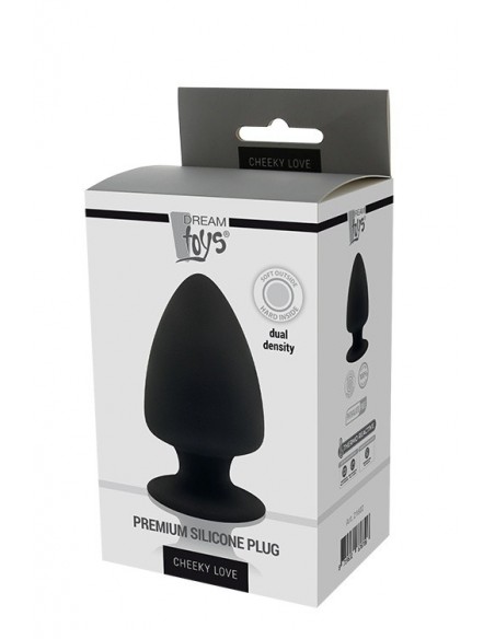 Korek analny Dream Toys Premium Silicone Plug M Black - Korki analne silikonowe - 2