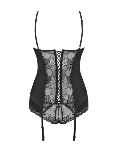 Zestaw Heartina Gorset I Figi Czarny - Komplety bielizny erotycznej - 6