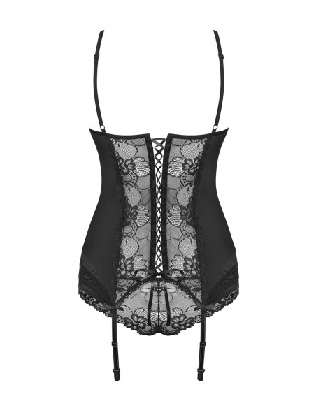 Zestaw Heartina Gorset I Figi Czarny - Komplety bielizny erotycznej - 6